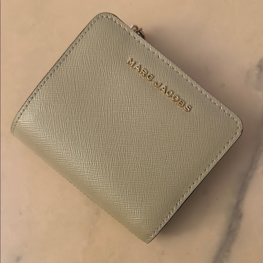 Marc Jacobs Cream Folded Leather Wallet